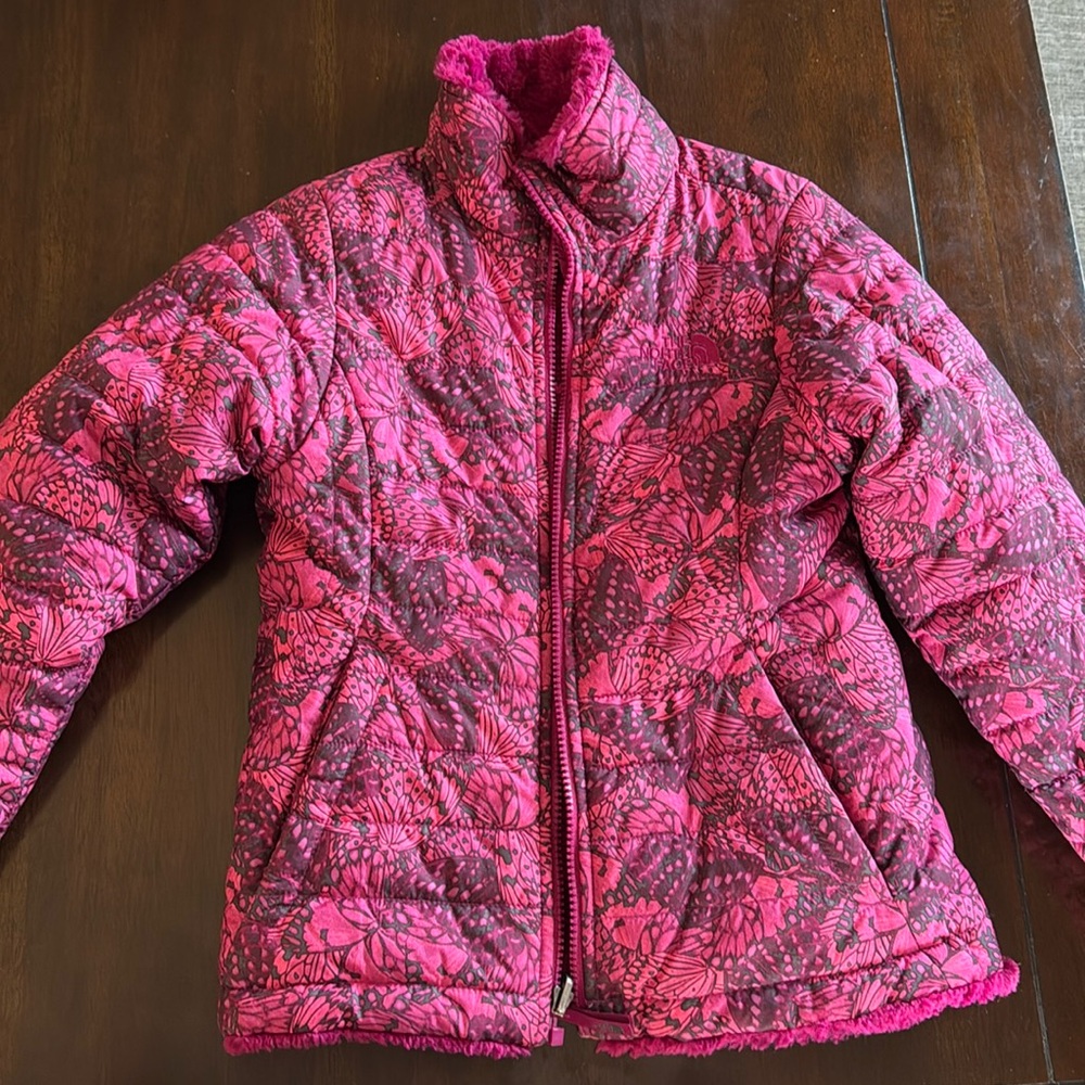 Girls Reversible North Face Jacket